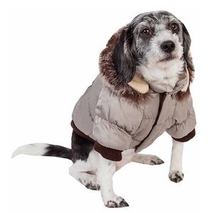 Pet Life ® XL Classic 3M Insulated Dog Coat Parka w/ Removable Hood